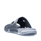 Blaue Rieker Herren Pantoletten 21999-14 mit der Extraweite H 1/2. Schuh von hinten.