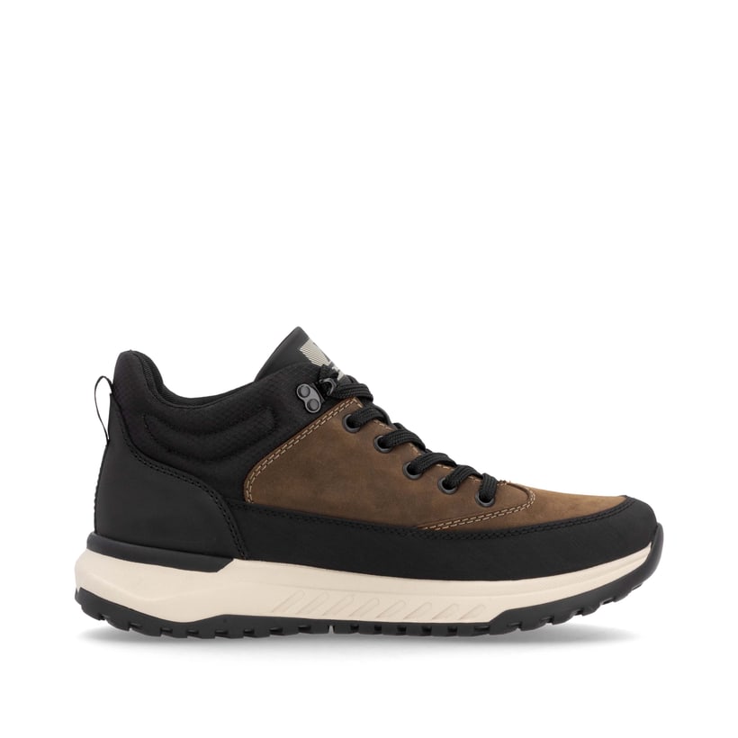Braune Rieker Herren Schnürstiefel U0173-22 mit wasserabweisender TEX-Membran. Schuh Innenseite.