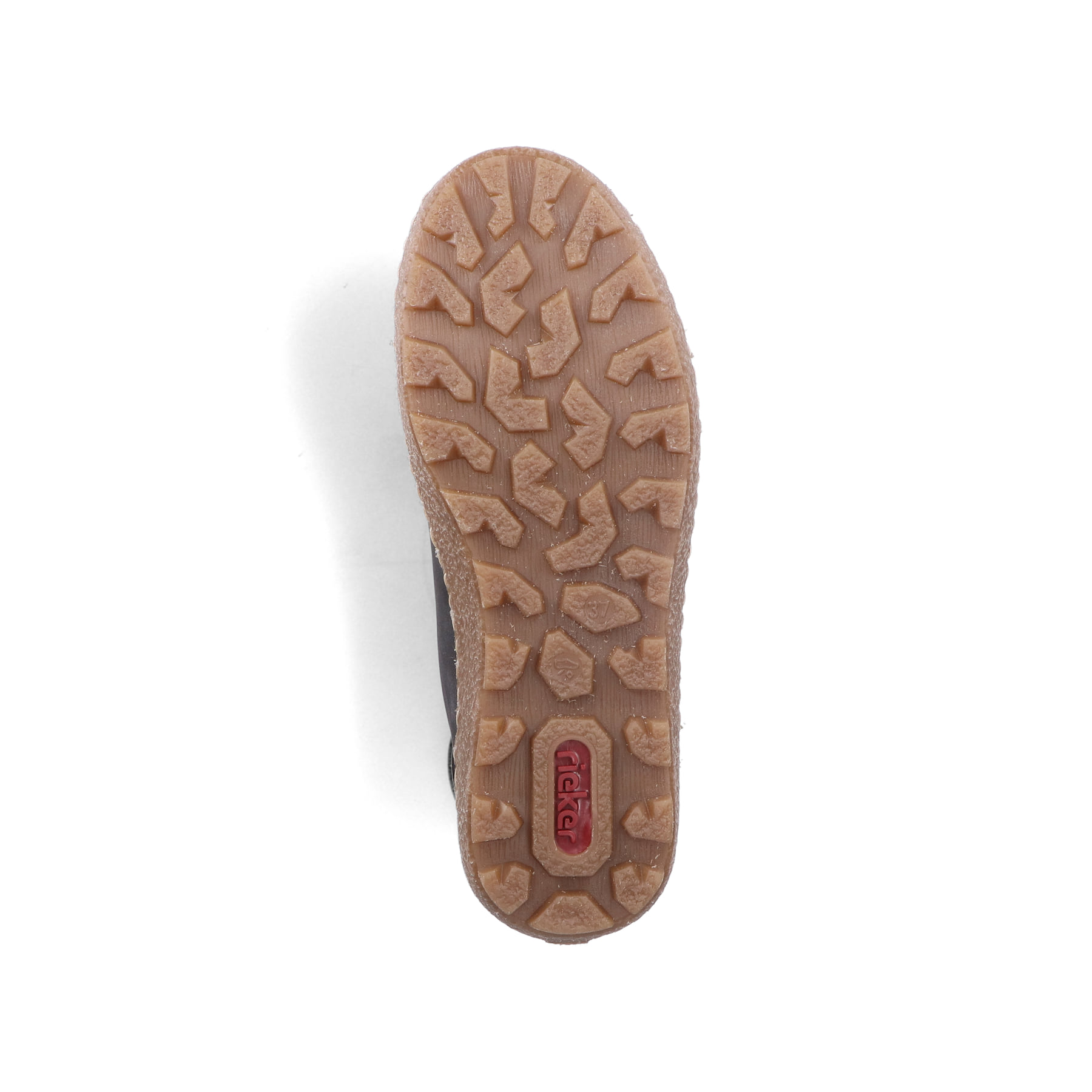 Asphaltgraue Rieker Damen Schnürschuhe N1020-45 mit Schnürung und Reißverschluss. Schuh Innenseite