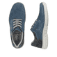 Himmelblaue Rieker Herren Schnürschuhe 03501-12 mit der Extraweite H. Schuh von oben, liegend.