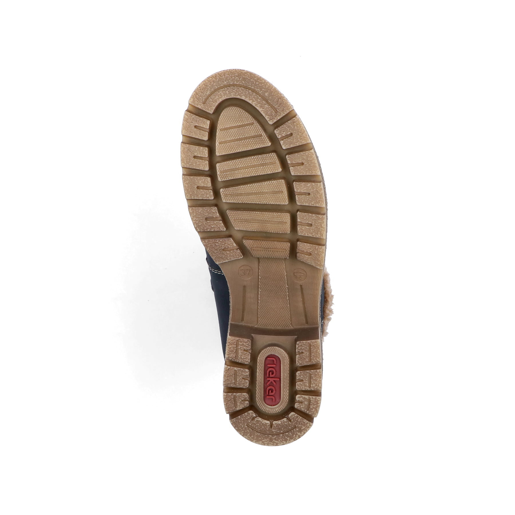 Blaue Rieker Damen Schnürstiefel Y8140-14 mit wasserabweisender TEX-Membran. Schuh Laufsohle.