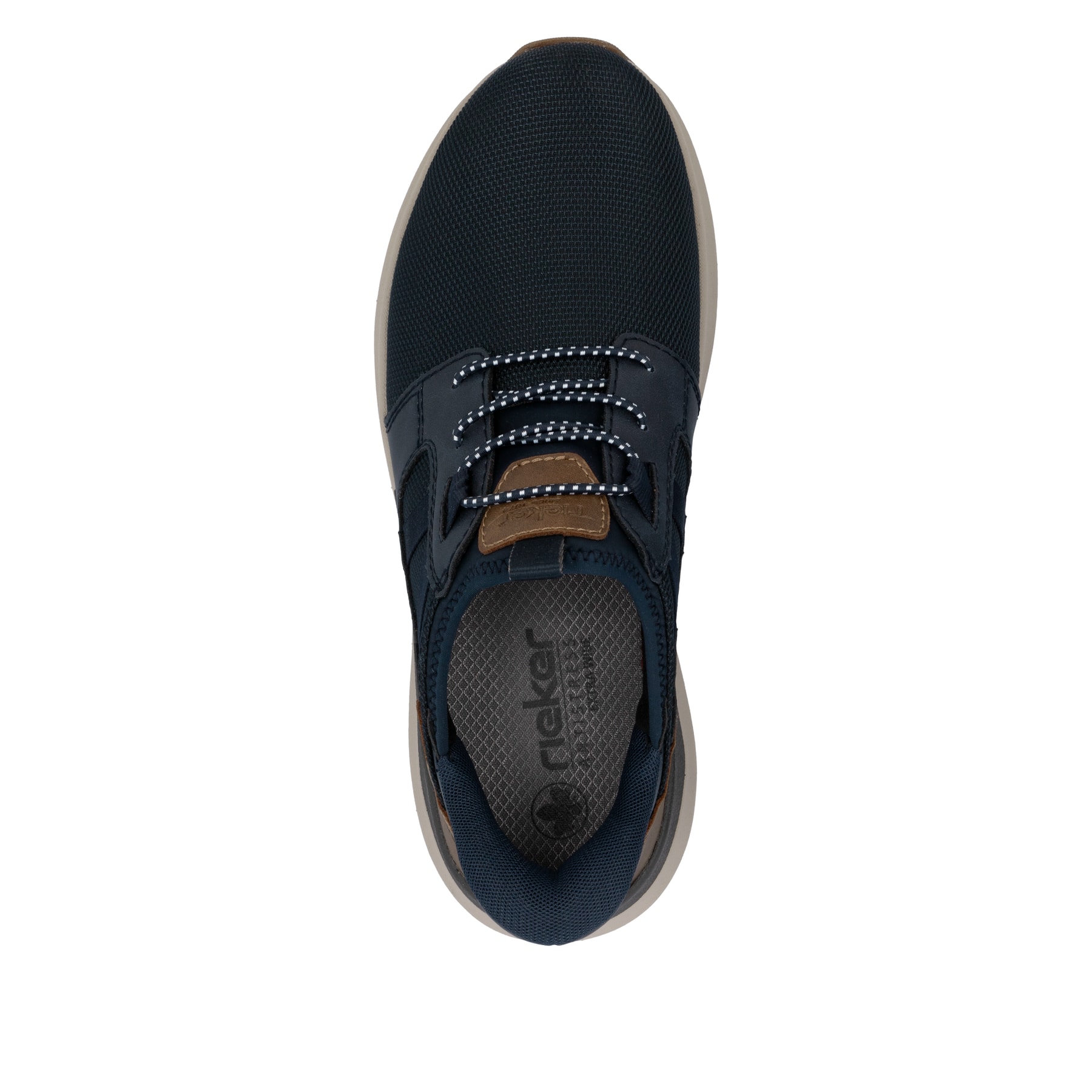 Blaue Rieker Herren Slipper 06051-14 mit Ready2GO easy in Feature sowie Gummizug. Schuh von oben.