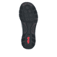 Dunkelgrün-schwarze Rieker Damen Slipper N3265-54 mit Ready2GO Anziehkomfort. Schuh Laufsohle.