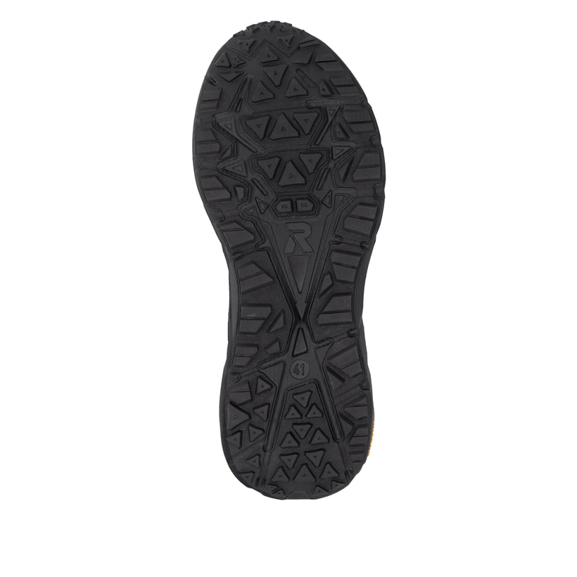 Schwarze Rieker Sport Herren Sneaker Low U4502-00. Schuh Laufsohle.