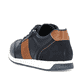 Blaue Rieker Herren Schnürschuhe 11927-14 mit einem Reißverschluss. Schuh von hinten.