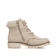 Beige Rieker Damen Schnürstiefel Y9127-62 mit Schaftkragen sowie Reißverschluss. Schuh Innenseite.