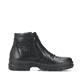 Graphitschwarze Rieker Herren Kurzstiefel F5463-00 mit Reißverschluss sowie Flip-Grip. Schuh Innenseite