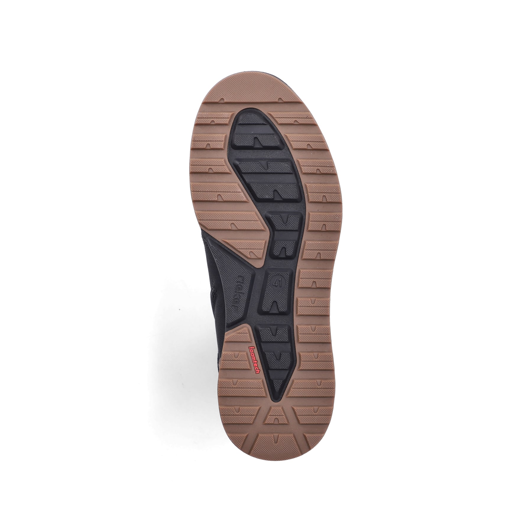 Schwarze Rieker Herren Sneaker High B5530-00 mit wasserabweisender TEX-Membran. Schuh Laufsohle.