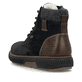 
Marineblaue Rieker Herren Schnürstiefel B3343-15 mit Schnürung und Reißverschluss. Schuh von hinten