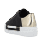 Schwarze Rieker Damen Sneaker Low N4931-00 mit einer Schnürung. Schuh von hinten.