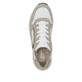 Weiße Rieker Damen Sneaker Low N5204-80 mit Reißverschluss sowie flexibler Sohle. Schuh von oben.