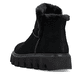 Schwarze Rieker Damen Kurzstiefel W2071-00 mit flexibler und ultraleichter Sohle. Schuh von hinten.