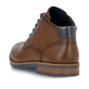 Nussbraune Rieker Herren Schnürstiefel 14612-24 mit einer Schnürung. Schuh von hinten.