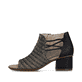Schwarze Rieker Riemchensandaletten 64697-00 mit einem Reißverschluss. Schuh Außenseite.