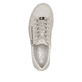 Weiße Rieker Damen Sneaker Low N4914-80 mit einem Reißverschluss. Schuh von oben.