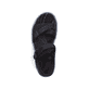 Schwarze Rieker Damen Trekkingsandalen 68852-00 mit einem Klettverschluss. Schuh von oben.
