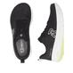 Schwarze Rieker Sport Damen Sneaker Low W4301-00. Schuh von oben, liegend.