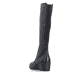 Schwarze Rieker Damen Hochschaftstiefel 73955-00 aus Glattleder. Schuh von hinten.