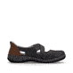 Graue Rieker Ballerinas 46352-45 aus Glattleder mit praktischer easy in Funktion. Schuh Innenseite.