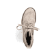 
Vanillebeige Rieker Damen Schnürstiefel 71218-62 mit Schnürung und Reißverschluss. Schuh von oben