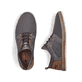 Chaussons Rieker gris pour homme B5252-45 avec bande élastique. Chaussure vue de dessus, couchée.
