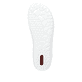 Weiße vegane Rieker Damen Slipper 52854-80, Barfußschuhe mit einem Gummizug. Schuh Laufsohle.