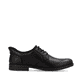 Schwarze Rieker Herren Slipper 10353-00 mit easy Hineinschlüpf-Möglichkeit. Schuh Innenseite.
