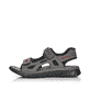 Graue Rieker Herren Trekkingsandalen 26752-42 mit einem Klettverschluss. Schuh Außenseite.