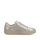 Baskets basses Rieker métalliques pour femme L5955-90 en cuir lisse. Côté intérieur de la chaussure.