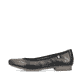 Schwarze Rieker Ballerinas 51994-01 mit einer extra weichen Decksohle. Schuh Außenseite.