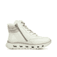 Weiße Rieker Damen Schnürstiefel M6010-80 mit flexibler und ultra leichter Sohle. Schuh Innenseite.