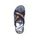 Blaue Rieker Herren Pantoletten 21239-14 mit Komfortweite G sowie leichter Sohle. Schuh von oben.