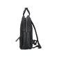 Rieker Rucksack H1648-00 in Schwarz mit Innenfach und Handyfach. Linksseitig.