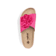 Rosane Rieker Damen Pantoletten 69562-31 mit dekorativer Blume. Schuh von oben.
