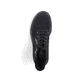 Schwarze Rieker Damen Schnürstiefel 76720-00 mit einem Reißverschluss. Schuh von oben.