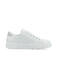 Weiße Rieker Damen Sneaker Low N59W1-80 mit einer Schnürung. Schuh Innenseite.