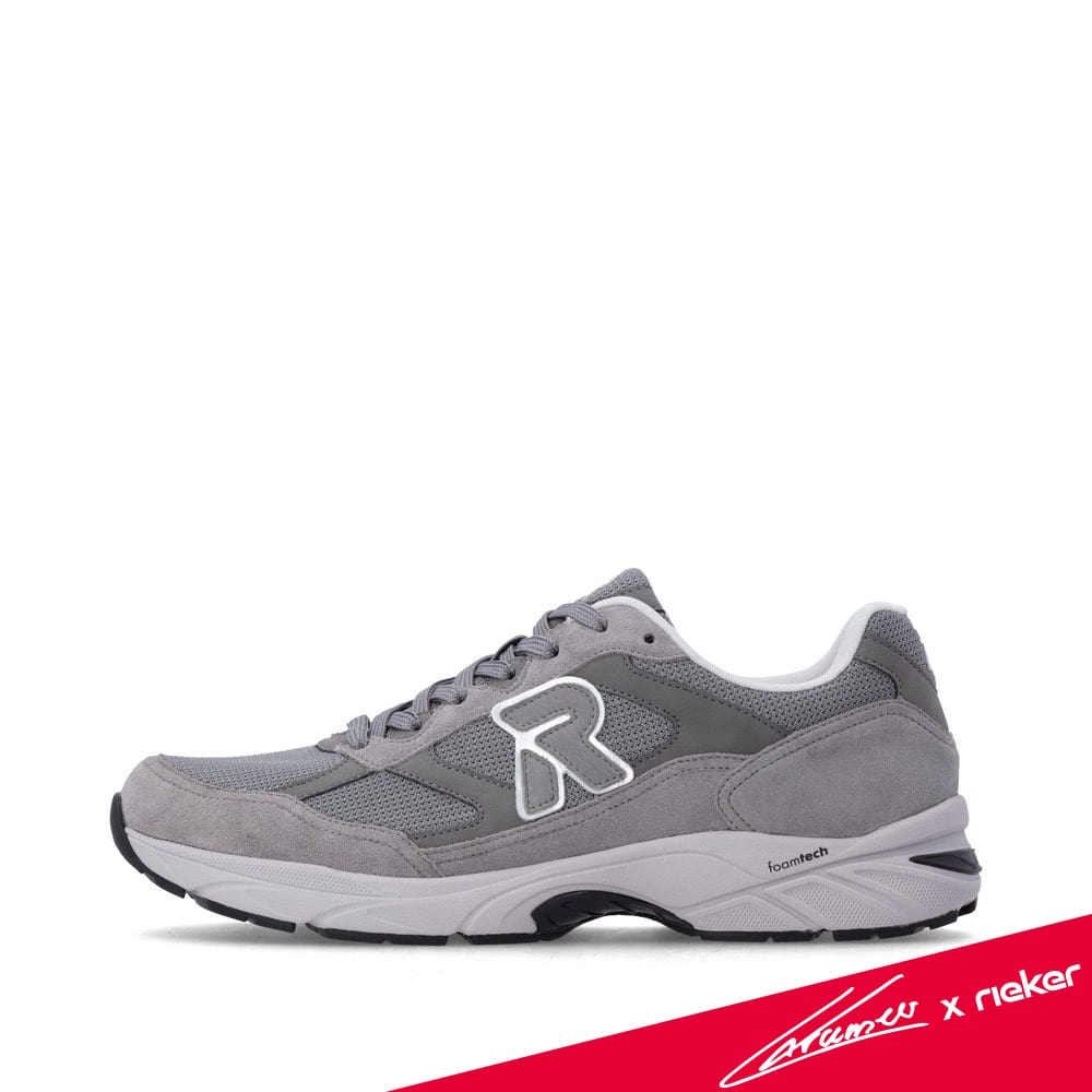 Graue Rieker Sport Herren Sneaker Low U4201-42. Schuh Außenseite. Kramer x Rieker.