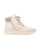 Hellbeige Rieker Damen Schnürstiefel 45900-60 mit Schnürung und Reißverschluss. Schuh Innenseite