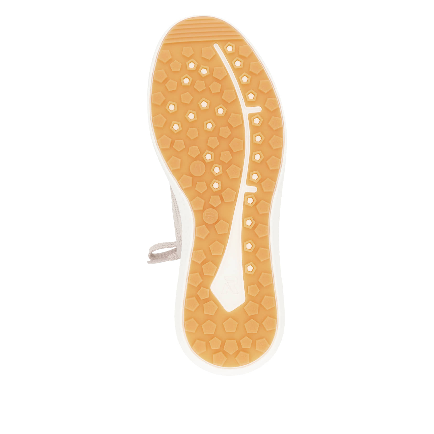 Beige waschbare Rieker Herren Slipper U1103-62 mit einem Gummizug. Schuh Laufsohle.