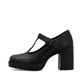 Schwarze Rieker Pumps Y4160-00 mit einer Schnalle sowie der Komfortweite G. Schuh Außenseite.