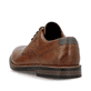Braune Rieker Herren Schnürschuhe 13523-24 mit modernen Ziernähten. Schuh von hinten.