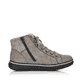 Graue Rieker Damen Schnürstiefel Z4230-40 mit wasserabweisender TEX-Membran. Schuh Innenseite.
