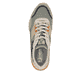 Grüne Rieker Herren Sneaker Low U1402-54 mit Schnürung sowie flexibler Sohle. Schuh von oben.