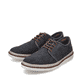 Graue Rieker Herren Schnürschuhe B2310-45 mit der Komfortweite G 1/2. Schuhpaar seitlich schräg.
