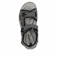 Graue Rieker Herren Trekkingsandalen 26955-42 mit einem Klettverschluss. Schuh von oben.
