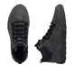 Dunkelgraue Rieker Herren Schnürstiefel 08102-45 aus Rauleder. Schuh von oben, liegend.