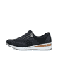Blaue Rieker Damen Slipper 54474-14 mit einem Reißverschluss. Schuh Außenseite.
