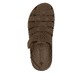 Braune Rieker Herren Sandalen 22074-26 mit einem Klettverschluss. Schuh von oben.