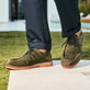 Grüne Rieker Herren Schnürschuhe 04502-54 mit der Extraweite H. Schuh am Model.