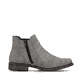 Dunkelgraue Rieker Damen Chelsea Boots Z4994-40 mit einem Reißverschluss. Schuh Innenseite.